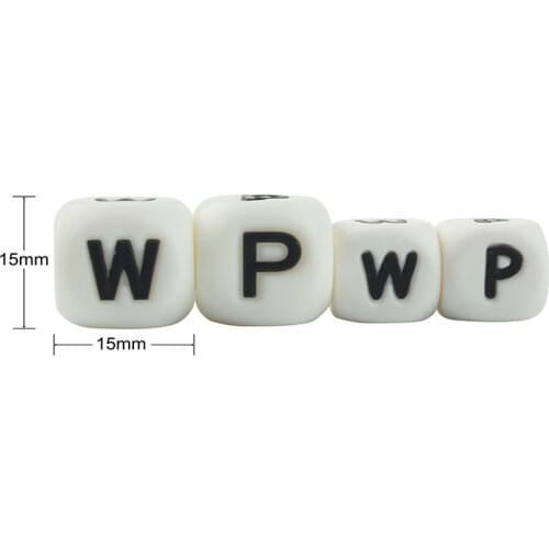 LOFCA 10pcs/lot Silicone Alphabet Letter Beads Baby Teething Toys Food Grade Silicone DIY Nursing Necklace Making Baby Teether