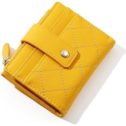 Fashion Plaid Women Wallet Small Coin Purse Multifunction Mini Wallet Female Pu Leather Purse Money Change Wallet Card Holders