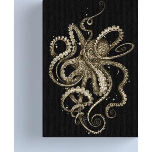 Wall Art Pictures Canvas Octopus Animal Underwater Posters Home Decoration Modular Paintings HD Printed No Framed For Bedroom
