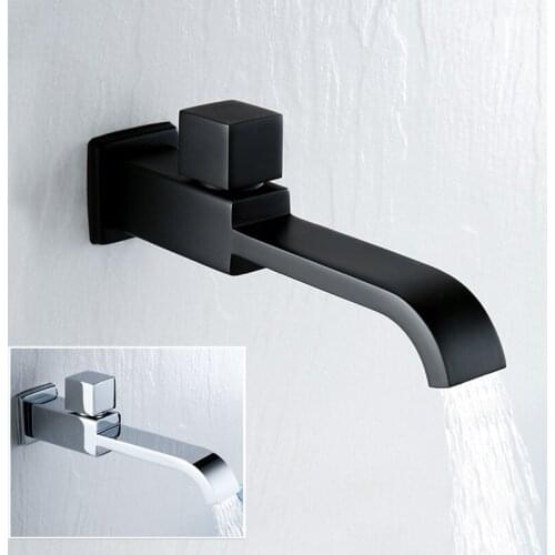 Wall Mounted Single cold mop Pool copper Faucet Decorative Outdoor Garden Taps Brass Bathroom in-wall extension Faucet