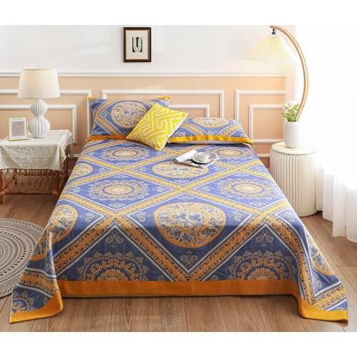 New Gauze Bedspread Bed Cover Super King Size 200x240cm / 240x250cm Blanket Pillowcases 3pcs