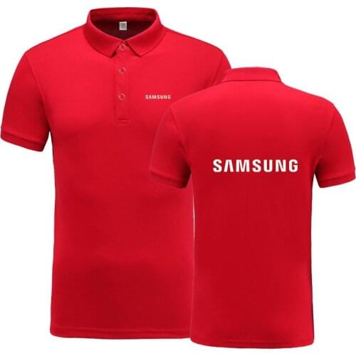 2021 New Arrival Brand Clothing Men logo Polo Shirt Casual Male Samsung Polo Shirt Short Sleeve Polo Shirt