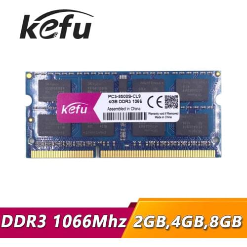 KEFU memory ram ddr3 4gb 2gb 8gb 1066Mhz pc3-8500 sodimm laptop, ddr3 ram 4gb 2gb 1066mhz pc3 8500 notebook, ddr 3 ddr3 4gb 1066