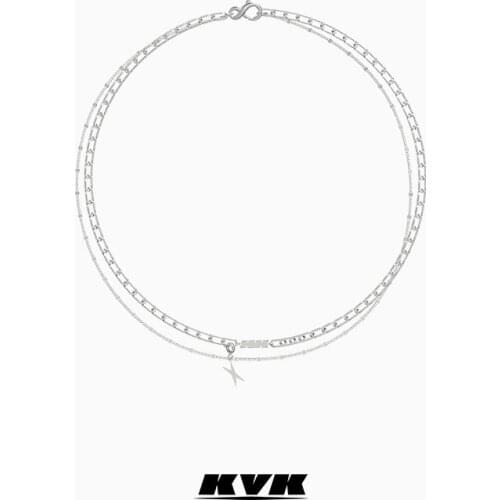 KVK2021 new payment chain cool high-end air light luxury niche design free-form personality collarbone necklace