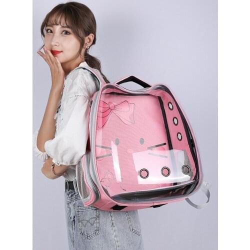 Space capsule cat pet backpack transparent dog backpack out breathable portable pet bag chest backpack