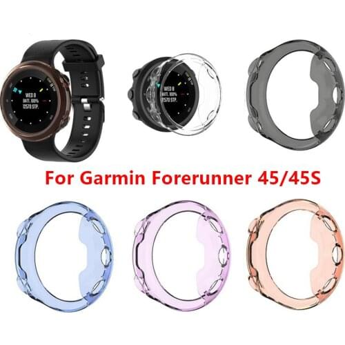 For Garmin Forerunner 45/45s Transparent TPU Protective Case, TPU Protective Case Cover Shell for Garmin Forerunner 45/45S