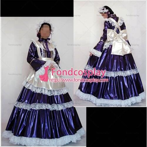 Sissy maid pvc dress lockable Uniform cosplay costume Tailor-made[G2471]