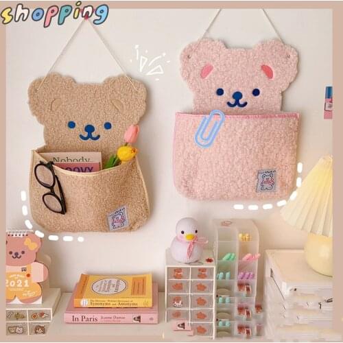 Cute Fashion Bear Wall hanging Storage bag Cat Rabbit Super Cute Carton Coin Purse Home Decoration Bags