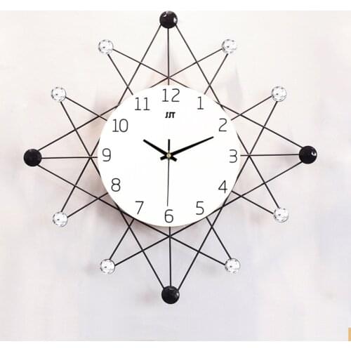 Modern Silent 3D Numerals Wall Clock Metal decoration Living Room Decor Pendulum Clocks for Battery Operated