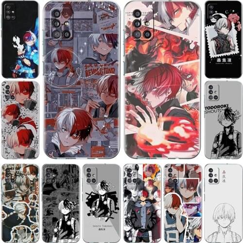 Stylish Smartphone Case for Samsung Galaxy A51 A71 A21s A31 A12 A72 A32 Back Soft Cover A52 5G A11 Funda Shoto Todoroki Anime