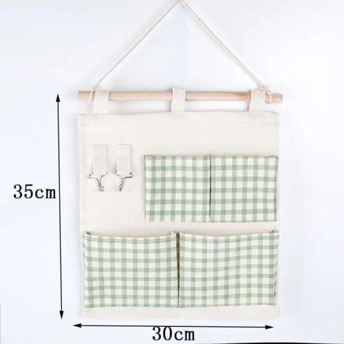 Four pocket storage bag hanging bag wall-mounted student upper bunk debris storage hanging pocket bedroom remote control storage