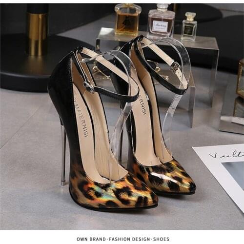 Nightclub Metal Heel Ultra-high Heel Fine Heel Sexy Heels Single-shoe Big Size Womens Shoes Goods Pumps