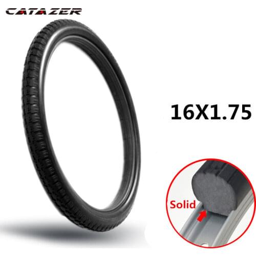 16 Inch 16*1.75 Bicycle Solid Tires Bicycle Bike Tires 16x1.75 Rubber Black Tires Cycling Tyre