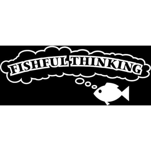 15*5.9cm Fishful Thinking Fishing Fisherman Wishful Car Window Vinyl Decal Sticker Cute And Interesting Fashion Sticker Decals