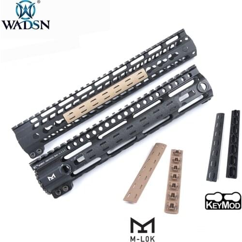 WADSN Tactical 14*1.6cm BCM MLOK Keymod Rail Cover Kit Airsoft Handguard Polymer Rail Panel 5pcs/lot