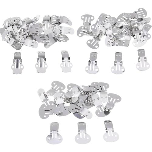 Wholesale 60 Pieces Assorted Size Stainless Steel Blank Shoe Clips Bulk Supplies for DIY Crafts