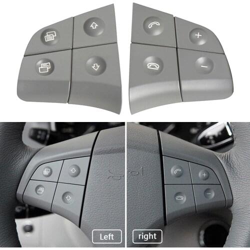 1 Pair Left Right 8 Keys Car Steering Wheel Switch Control Button for Mercedes-Benz ML-Class/GL-Class Auto Accessories