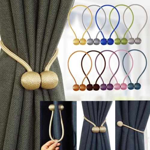 Hot 1Pc Magnetic Curtain Tieback High Quality Holder Hook Buckle Clip Curtain Tieback Polyester Decorative Home Accessorie