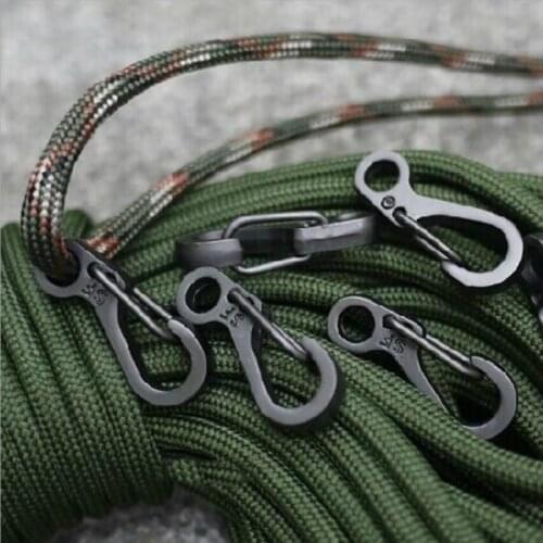 10 Pcs Outdoor Equipment Survival EDC Paracord Carabiner Snap Mini Spring Clip Camping Hiking Hook Backpack Tactical Buckle Clip