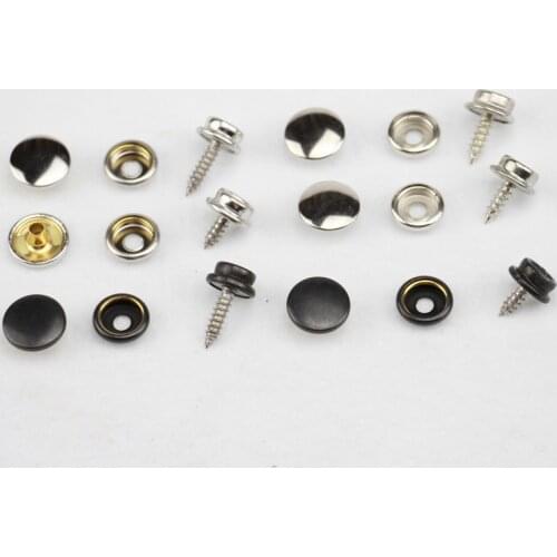 100 pieces 201# stainless steel screw big white buckle yacht tarpaulin tent outdoor supplies screw fixing buckle four buttons