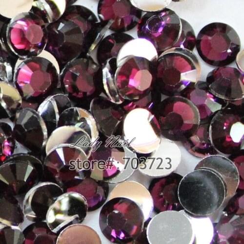 1000pcs 3D Nail Art Tips SS6 2mm Resin Flat back Rhinestone Beads not hotfix for DIY Nails Art Phone Case Purple green N17