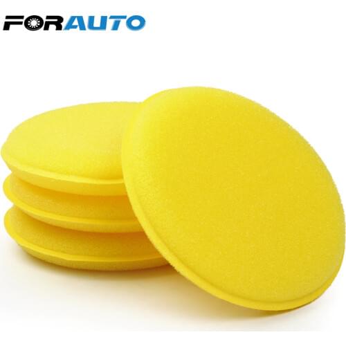 12 pcs/set Car Wax Sponge Pads Tyre Dressing Foam Car Care Polishing Towel Anti-Scratch Sponge Yellow Car Cleaning Washing Tool