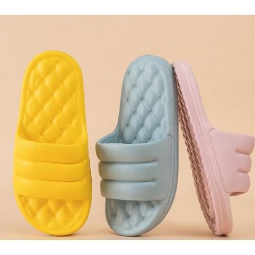 2021 Bathroom Shower Slippers For Women Summer Soft Sole Platform Shoes EVA Indoor Home Slides For Men Beach Non-slip Sandals