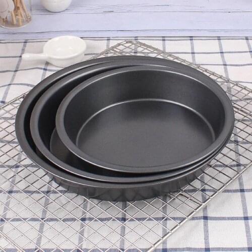 6/7/8/9inch Round Pizza Molds Circular Pizza Pan Carbon Steel Non Stick Baking Round Pie Cake Pan Baking Supplies Bakeware Tools