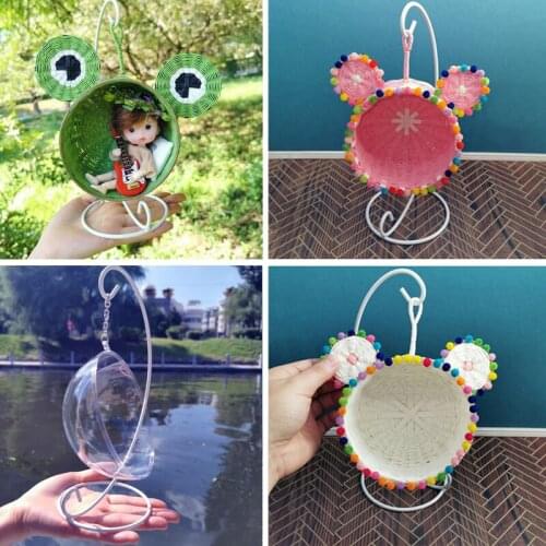 A05-X023 children baby gift Toy 1:12 Dollhouse mini Furniture Miniature rement Doll accessories Handmade rattan cradle 1pcs