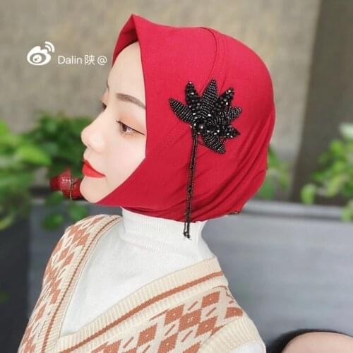 Diamonds Tassels Girls Shayla Hijabi Muslim Burka Hijabs Undercaps