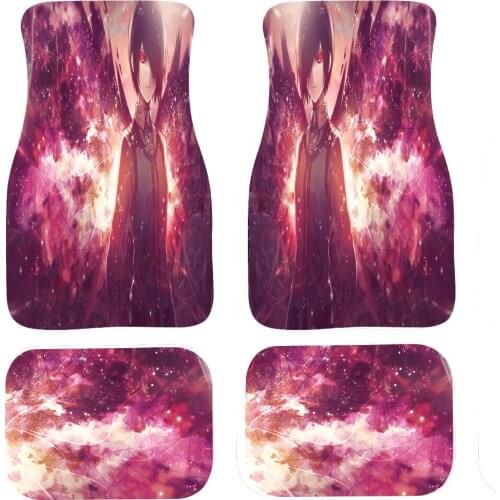 Print Car Floor Mat Non-Slip Carpet Mats Universal Fit Most Sedan Car SUV Van Interior Decor Accessories For VW Peugeot 206 207