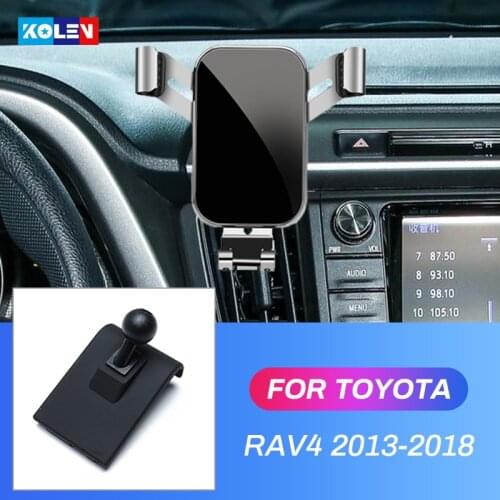 Car Mobile Phone Holder For Toyota RAV4 2013 2014 2015 2016 2017 2018 Air Vent Mobile Phone Stand Mount Cradle Clip GPS Bracket
