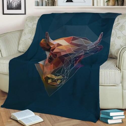 Bison sketch Flannel Throw Blanket 3D Printed Keep Warm Sofa Child Blanket Home Decor Textiles Dream Family Gift
