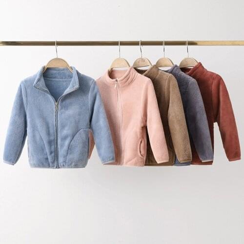 Infant Baby Boys Girls Fleece Zipper Up Jackets Coat Tops Outwear Overcoat Children Kids Warm Fall Winter Outerwear Clothes