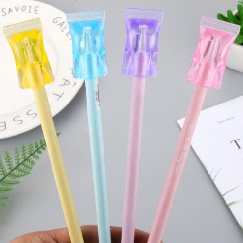 50PCS South Korea Cartoon Simple Jelly Color Candy Gel Pen Creative Cute Signing Pen for Student Stationery