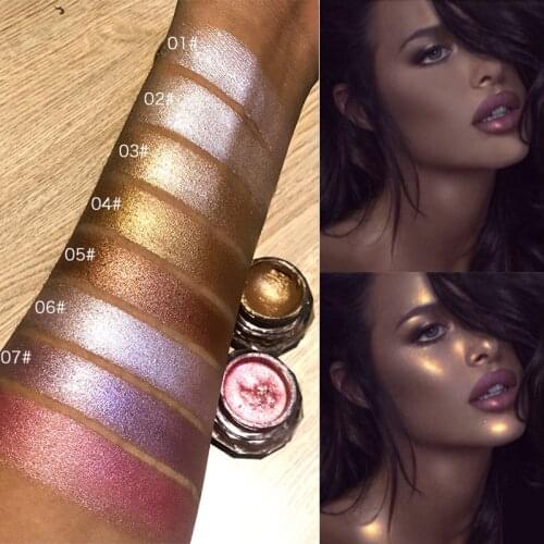 Face Highlighter Jelly Eyeshadow Glow Body Glitter Festival Makeup Iluminador Gold Liquid Highlighter Pink Bronzer Shine