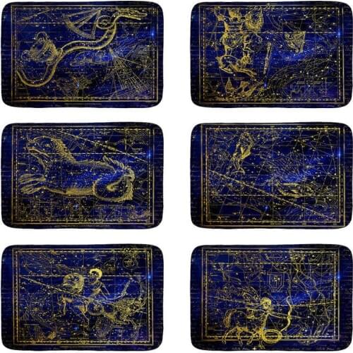Constellation Doormat Outer Space Star Nebula Astral Cluster Astronomy Theme Galaxy Mystery Decoration Door Floor Mat Rugs mat45