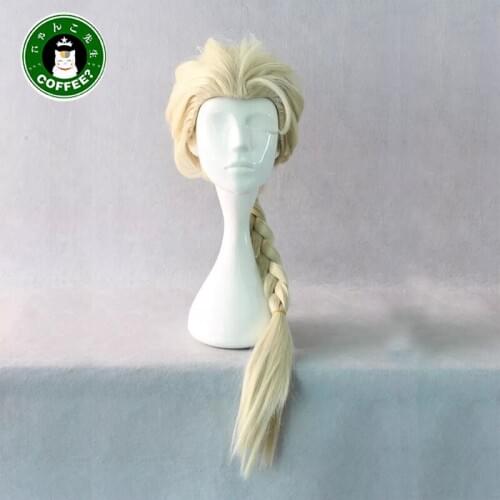MR CAT!Free shipping Cartoon Hair Elsa Wig Prince Cosplay Wig Ponytail Princess Anna COS Wig