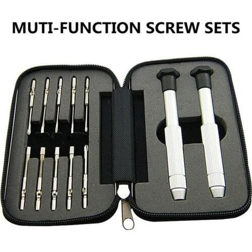 12Pcs/Sets Muti-Function Eyeglass Screwdriver Kit Eyewear Phone Tools for Electric Products Frame Maintain Instruments