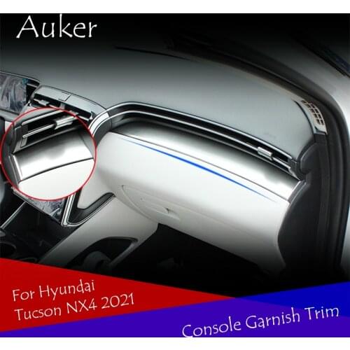 Car Dashboard Center Control Edge Trim Cover Interior Garnish Sticker Strips For Hyundai Tucson NX4 2021 Accessories
