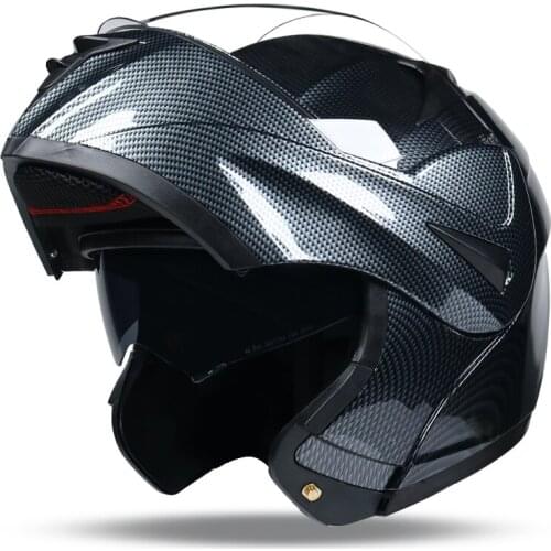 Flip Up Motorcycle Helmet With Dual Lens Glass And Sun Visor Helmets Man Woman Capacete Casco Casque Moto DOT Dirt Bike Helm