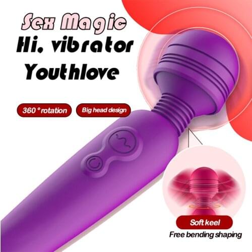 Wand Clit Vibrator Clitoral Stimulator Couple Sex Toys for Women 360 Swing Multi-Frequency Female Masturbator Strong Shock