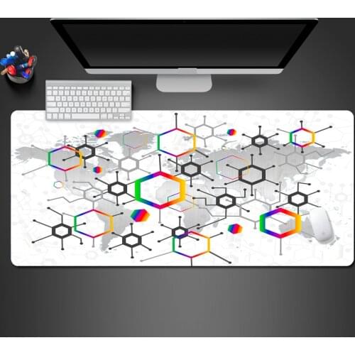 World Map Unique Style Hot Mouse Pad Natural Rubber Washable Non-Slip Fashion Locked-Edge Desk Mats PC Game Racing Speed Pad