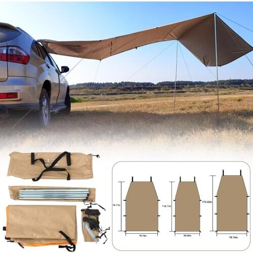 Portable Car Shelter Shade Camping Side Car Roof Top Tent Awning Waterproof UV Camping Tent Automobile Rooftop Car Accessories