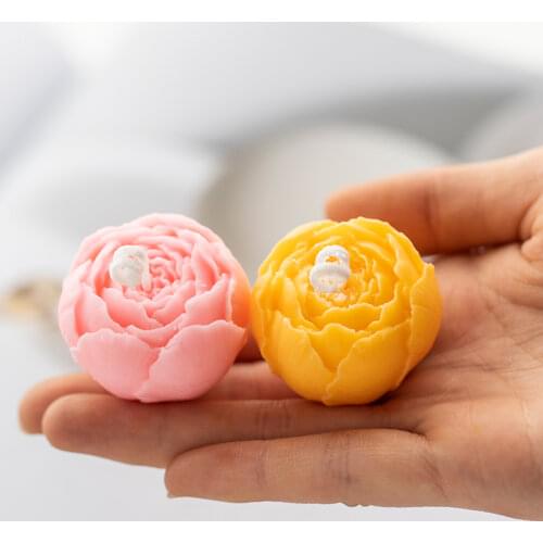 Rose shape Silicone Fondant Soap 3D Aromatherapy Candle Making Mould Cake Mold Cupcake Jelly Candy Chocolate Decoration Moulds
