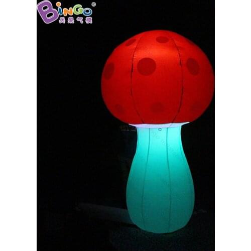 LED lighting 2 meters tall inflatable mushroom ground decoration blow up mushroom replica for event and party light-up toy