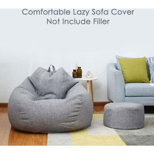 Kid Adult Comfortable Lazy Sofa Cover Chairs Cover Without Filler Warm Cotton Lounger Seat Bean Bag Couch Tatami Living Room