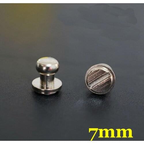 50pc Q7-7mm Solid Brass belt screw Chicago Screw Leathercraft