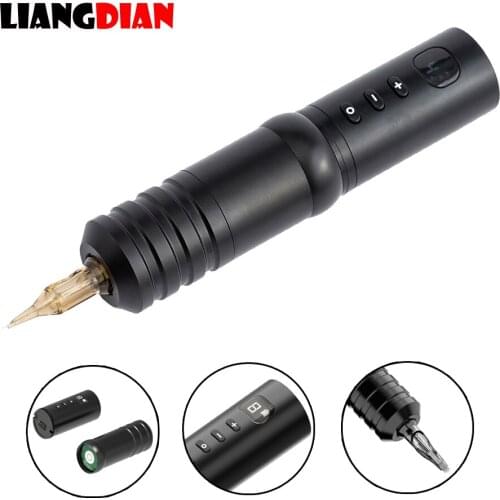 1 Set Wireless Tattoo Pen Machine Rotary Rocket Motor Device Rechargeable With Battery Aluminum Alloy Tatu Gun Tool Set