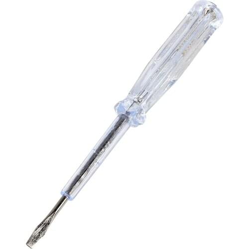 1PC Voltage Detector Pen with Indicator Light 100-500V Household Voltage Tester Slotted Screwdriver Great for Electricians